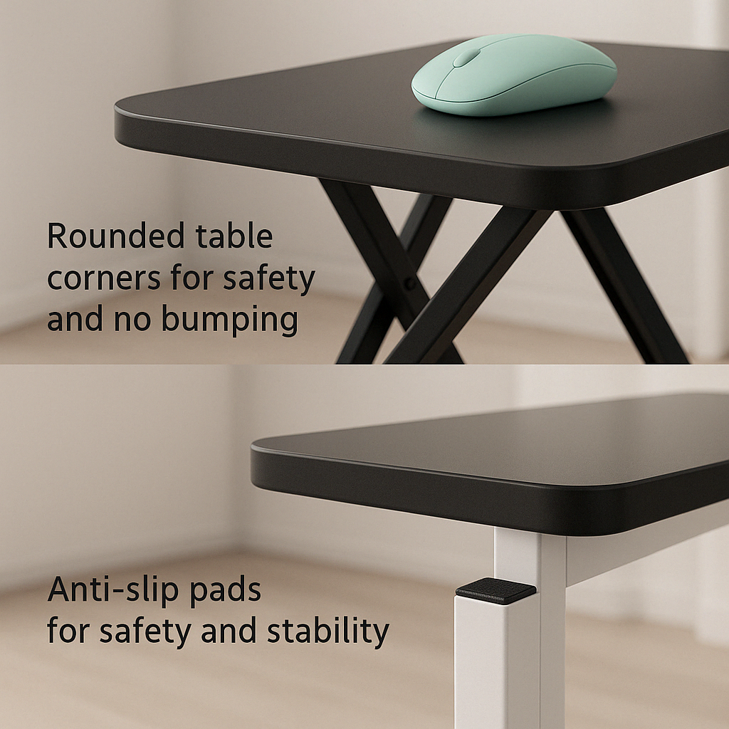 Ultra-Slim Standing Desk Riser – Compact Sit-Stand Converter for Monitor & Laptop