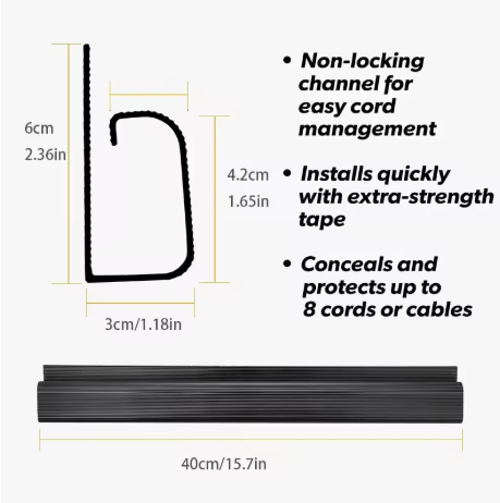 Under-Desk Cable Organizer Tray β No-Drill Wire Management Channel