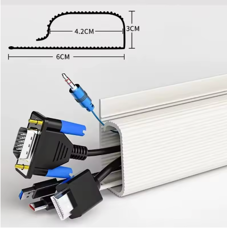 Under-Desk Cable Organizer Tray β No-Drill Wire Management Channel