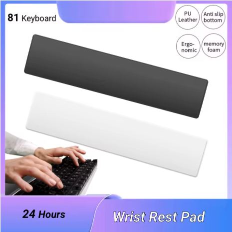 Memory Foam Wrist Rest Pad – Ergonomic Keyboard & Mouse Support (81-Key Size)