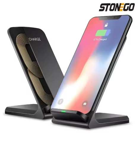Wireless Charging Stand – Fast 10W Qi Dock for iPhone & Samsung